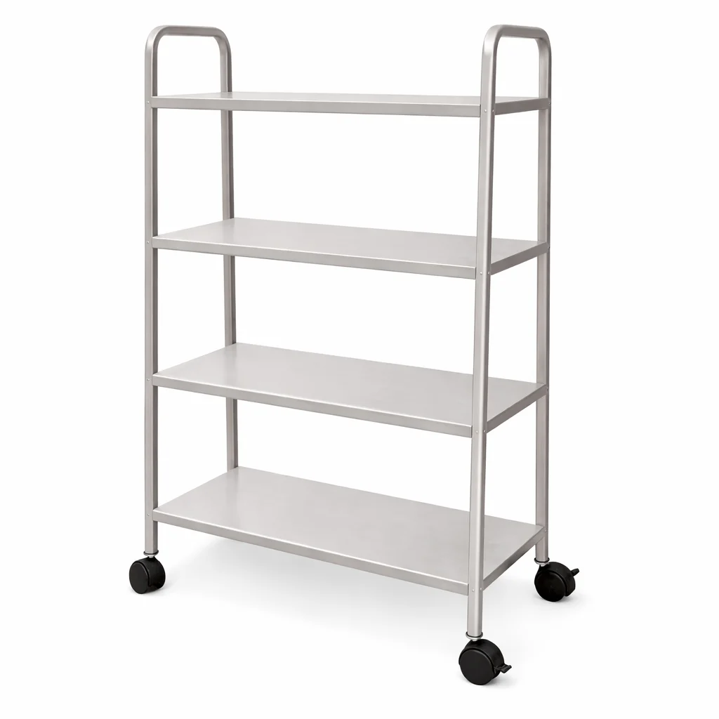 

Коммерческая тележка для общепита из нержавеющей стали, 4-ярусная, усиленная, с нижней полкой, легко моющаяся, для ресторанов