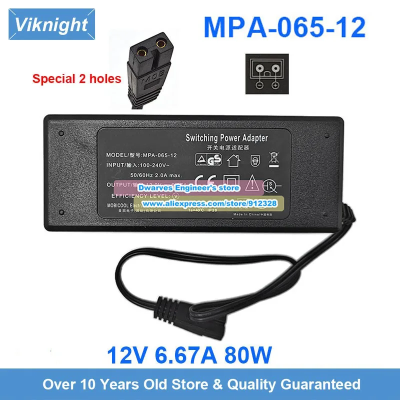 NSA80ED-120667 Switching Power Adapter 12V 6.67A 80W for Mobitronic 82-EC-MPA6512-1 MPA-065-12 for CHILLER UNIT VC-200