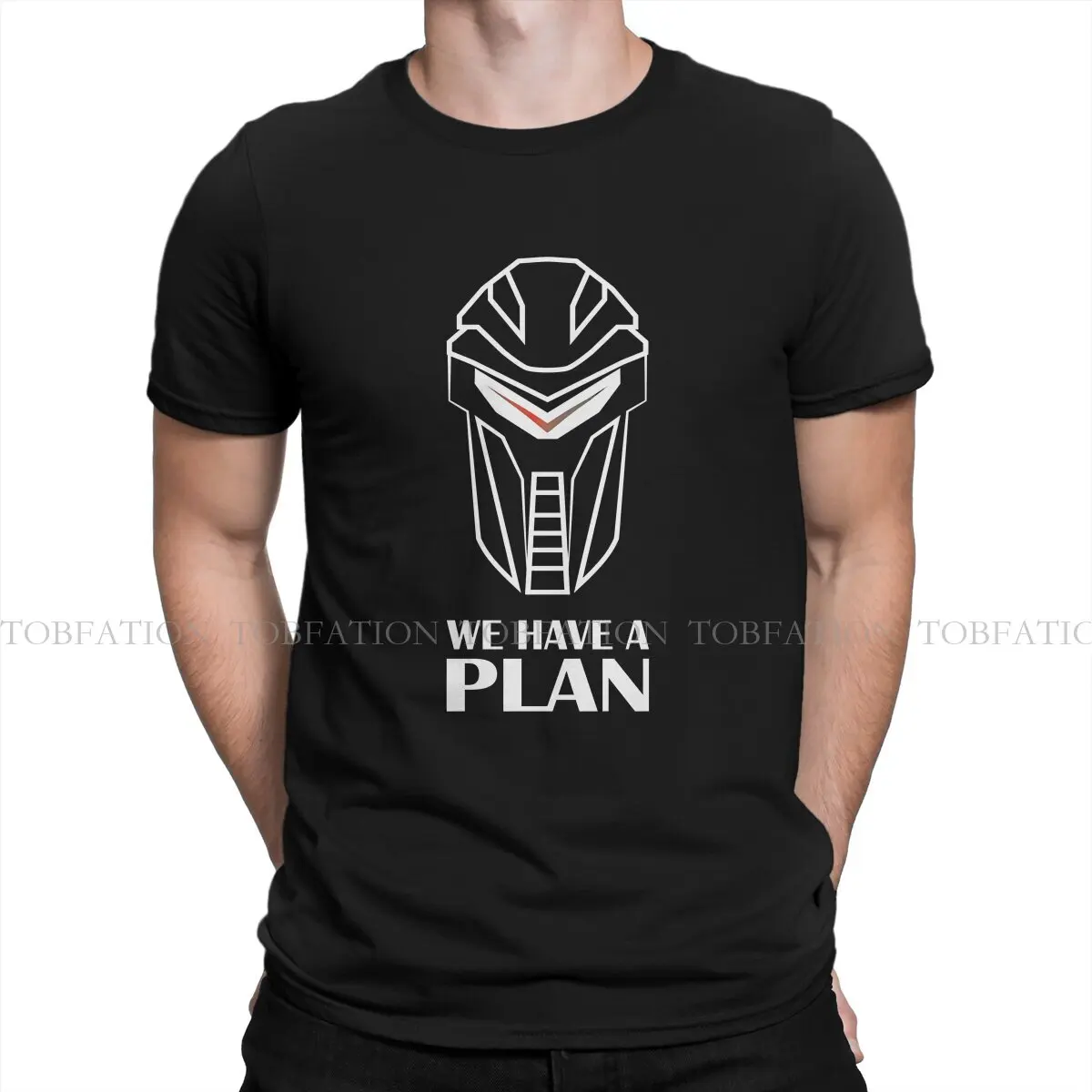 Battlestar Galactica Pure Cotton TShirt We Have A Plan Cylon BSG Classic T Shirt Oversized Men Tee Shirt Ofertas Trendy