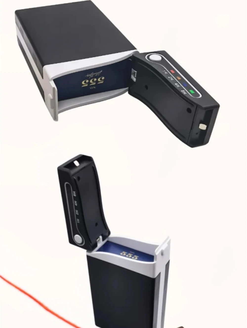 Creative กรณีบุหรี่พร้อมจับเวลา USB Time Lock กล่องสูบบุหรี่ Aided เลิกสูบบุหรี่แฟชั่นแบบพกพาพลาสติกยาสูบปลอดภัยปลอมตัว