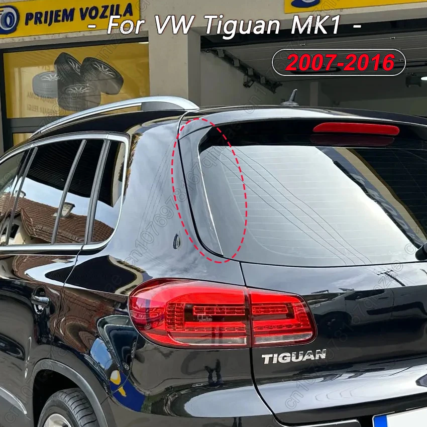 

Пара автомобильных черных задних боковых спойлеров для Volkswagen VW Tiguan MK1 2007-2016, черные сменные комплекты кузова автомобиля