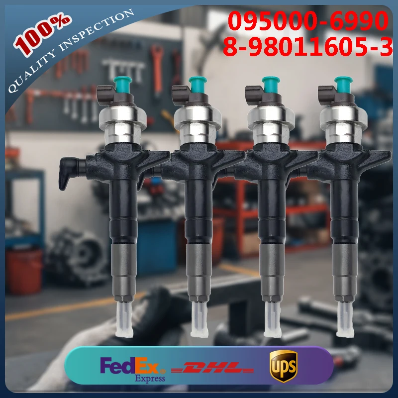 

4pcs Common Rail Fuel Injector 095000-6990 095000-6993 8-98011605-1 8-98011605-3 for Isuzu Engine 4JJ1 4JK1