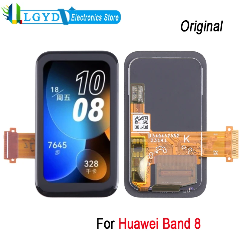 1.47-inch LCD Screen For Huawei Band 8 Smartwatch AMOLED Color Display with Digitizer Full Assembly Repair Spare Part