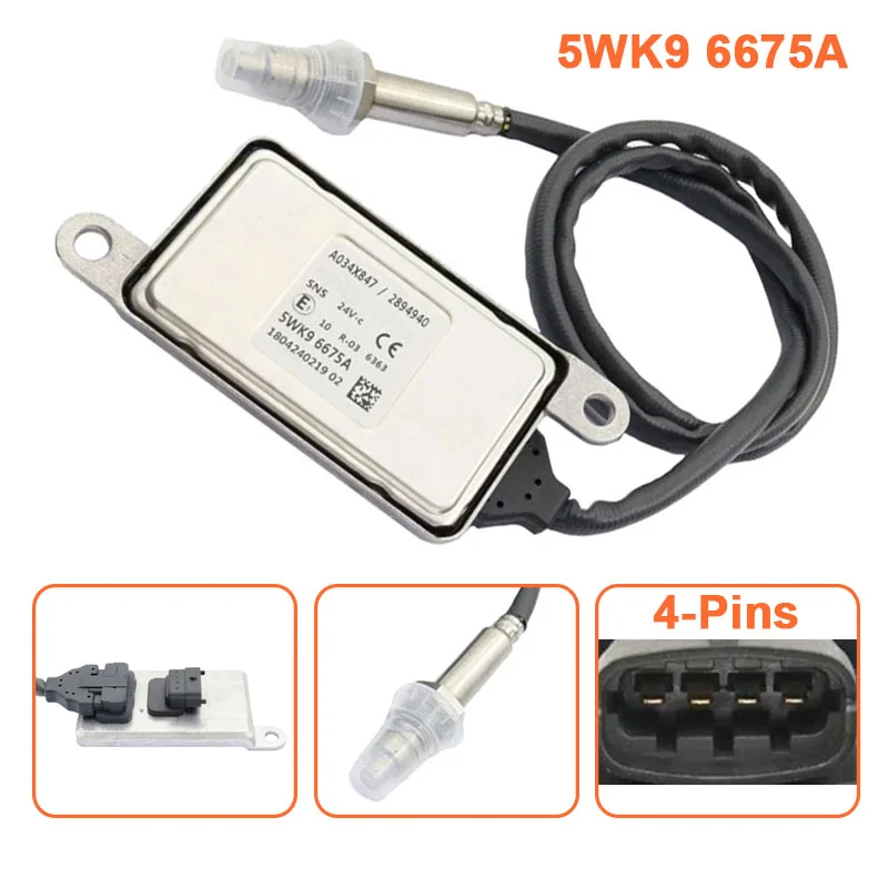 

High Quality NGK Probe 5WK96675A 2894940 1705572 Nitrogen Nox Oxygen Sensor For Cummins Volvo DAF XF Truck 24V Euro 5