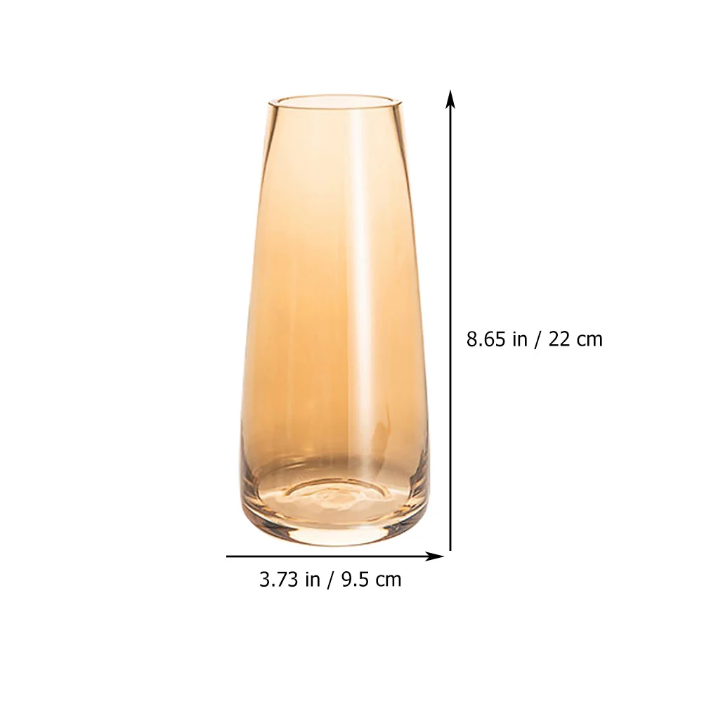 

1Pcs Electroplated Glass Decorative Flower Vase Simple Dried Flower Vase for Bedroom Living Room Hydroponic Containers