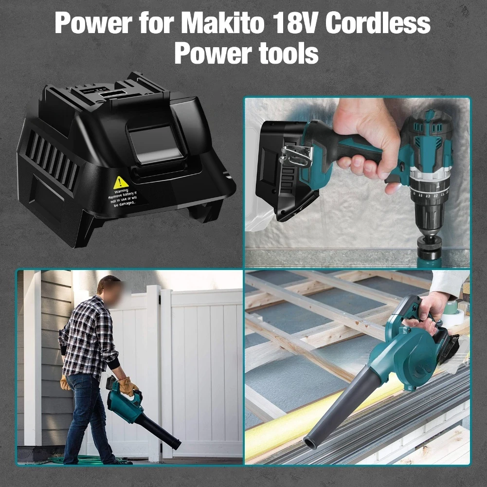 

Адаптер для электроинструментов: преобразователь 40В в 18В с дизайном для отвода тепла, стабильное выходное напряжение 18В для гайковертов 18В