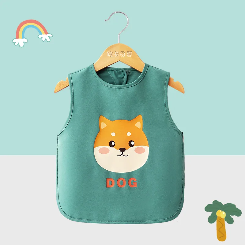 Celemek Bayi 1-3 Tahun, Lucu, Warna-warni, Motif Kartun, Anti Air, untuk Makan, Menggambar, Lengan Panjang, untuk Bayi yang Belajar Makan Sendiri