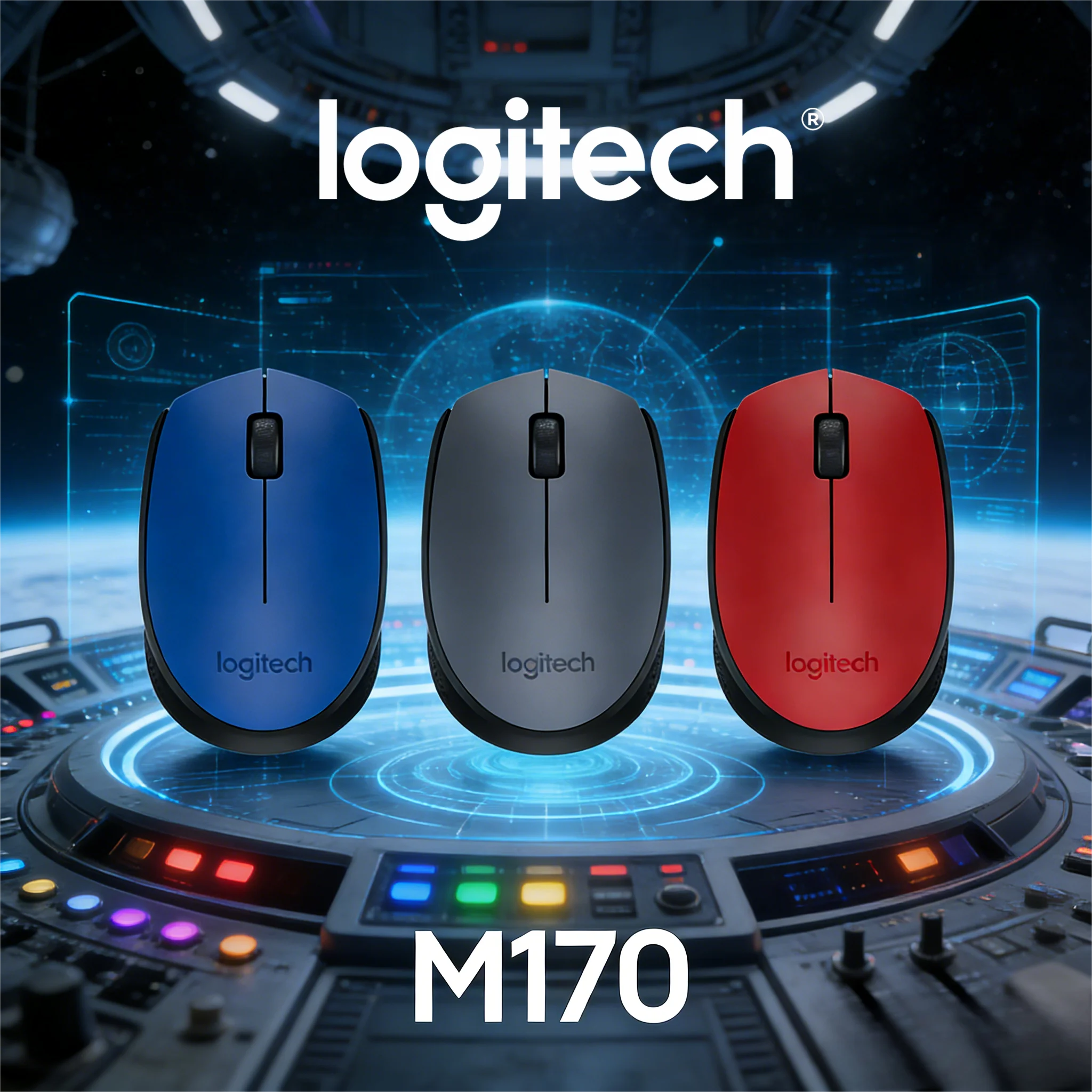 

Logitech M170 Wireless Peripheral, Comfort Grip & Portable, USB Receiver for Office & Travel