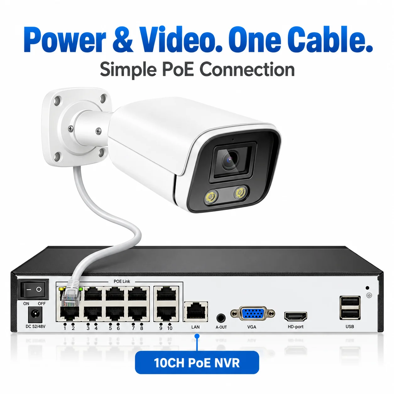 8MP NVR Kit CCTV Outdoor IP Camera 10CH 8MP POE Security Camera System Audio Clear Night Vision H.265 P2P Video Surveillance