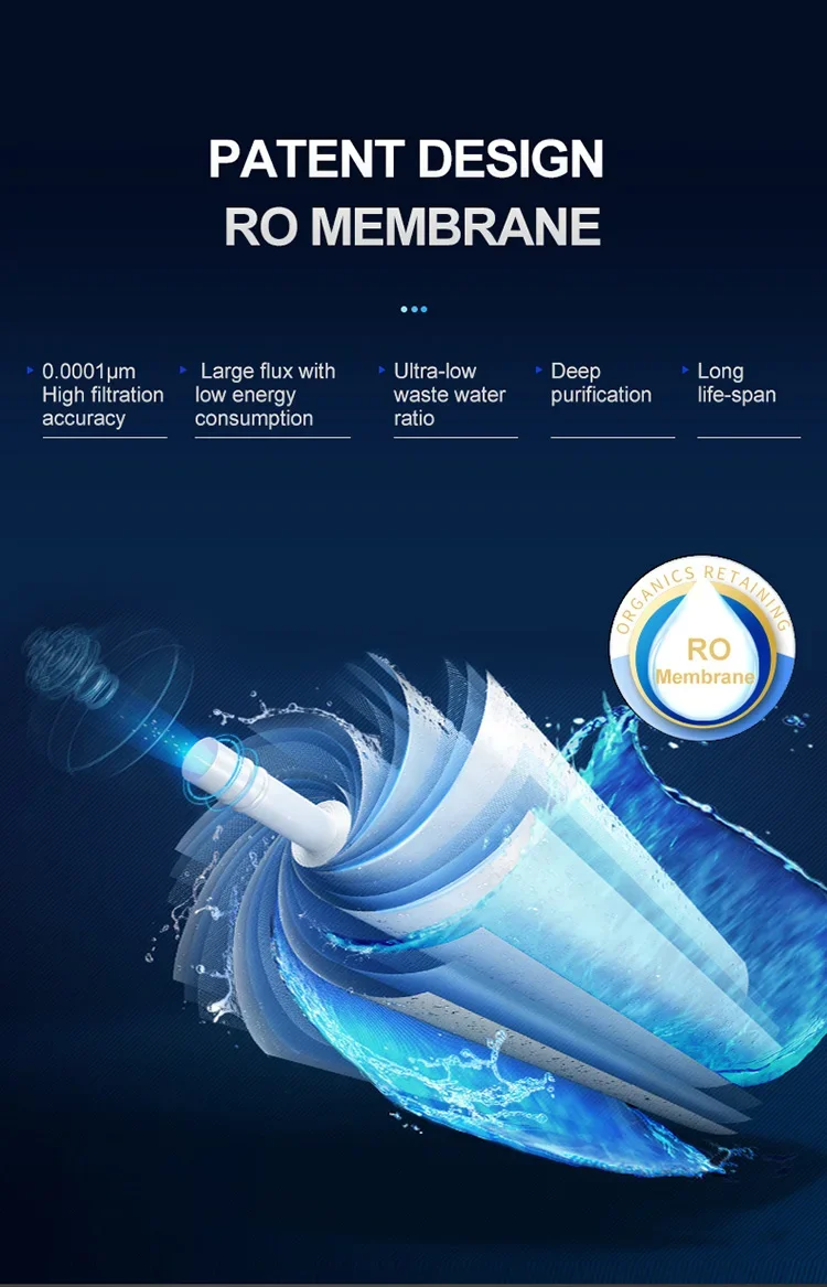 3-Stage RO UV Water Purifier Electric Reverse Osmosis Self-Cleaning Home and Hotel Water Filtration System