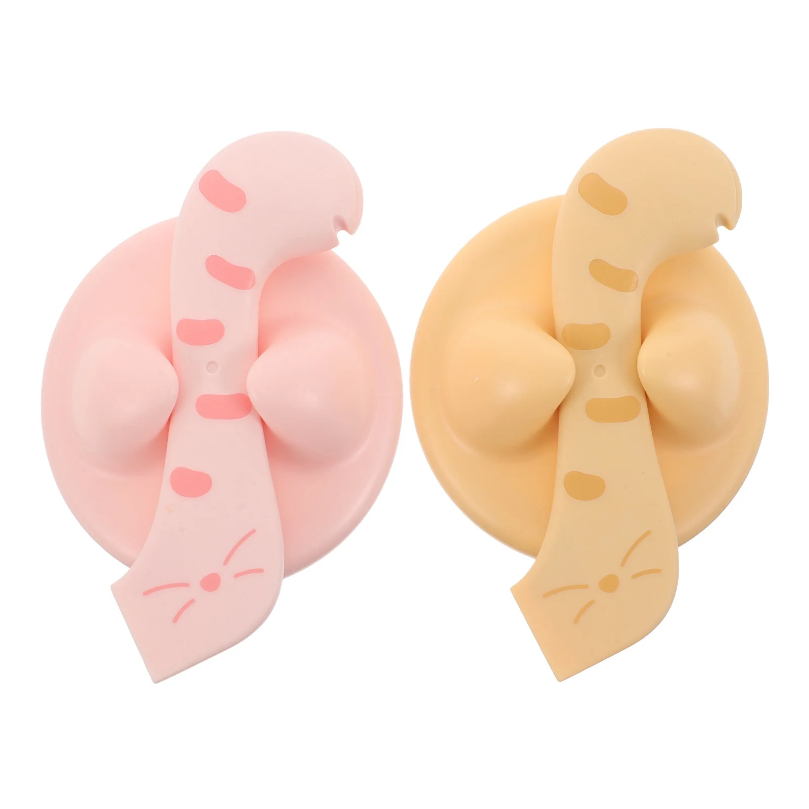 

2Set Pet Can Opener Spoon Cute Design Plastic Material Easy Clean for Dog Cat Wet Food Mixing and Serving Cat Bottle Opener