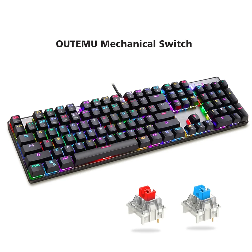 Imagem -03 - Motovelocidade Ck104 Gaming Teclado Mecânico 104 Teclas Rgb Retroiluminado com Fio Computador Escritório Digitação Teclados Interruptor Vermelho para Computador Portátil