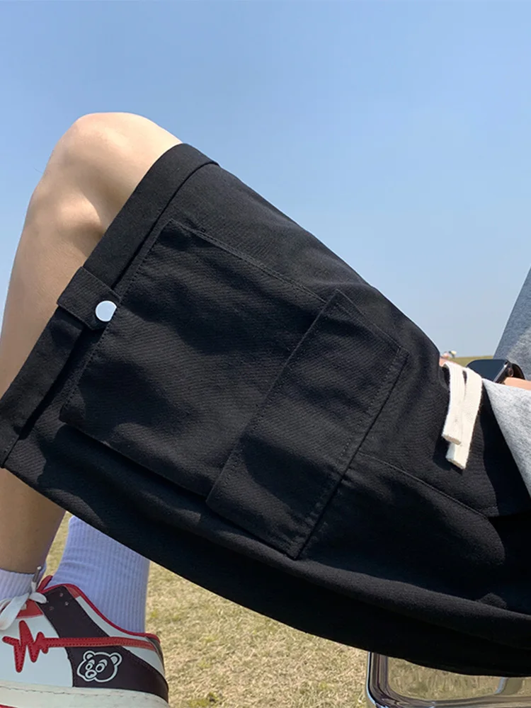 

American Sle Workwear ort Pants Men's Summer New Waed Heavy Five-Point Casual Loose Fit Youthful Khaki Color Straight Leg