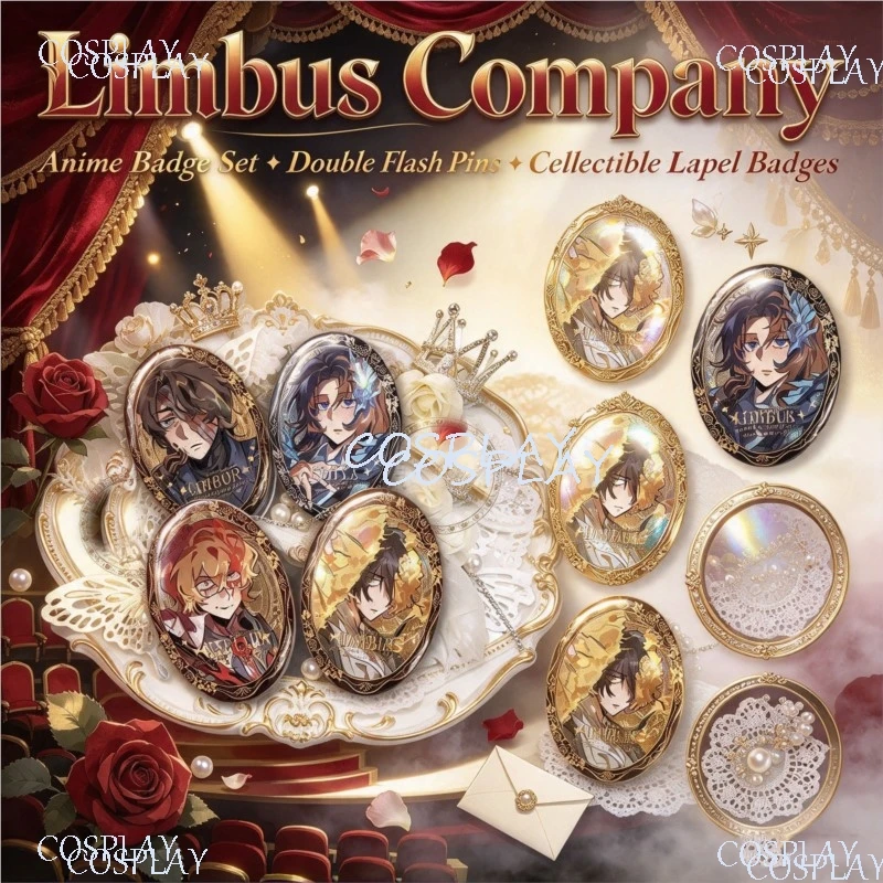 Limbus Company Sinclair Dongba Season Card Oval Double Flash Badge Pin Itabag Decor Game Merch Gift