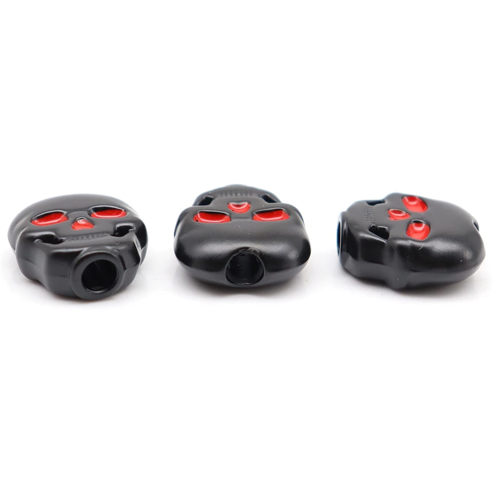 6 Stück Gitarren-Knopfgriffe in Totenkopfform aus Metall für Folk-, E- und Akustikgitarren – Detail 5