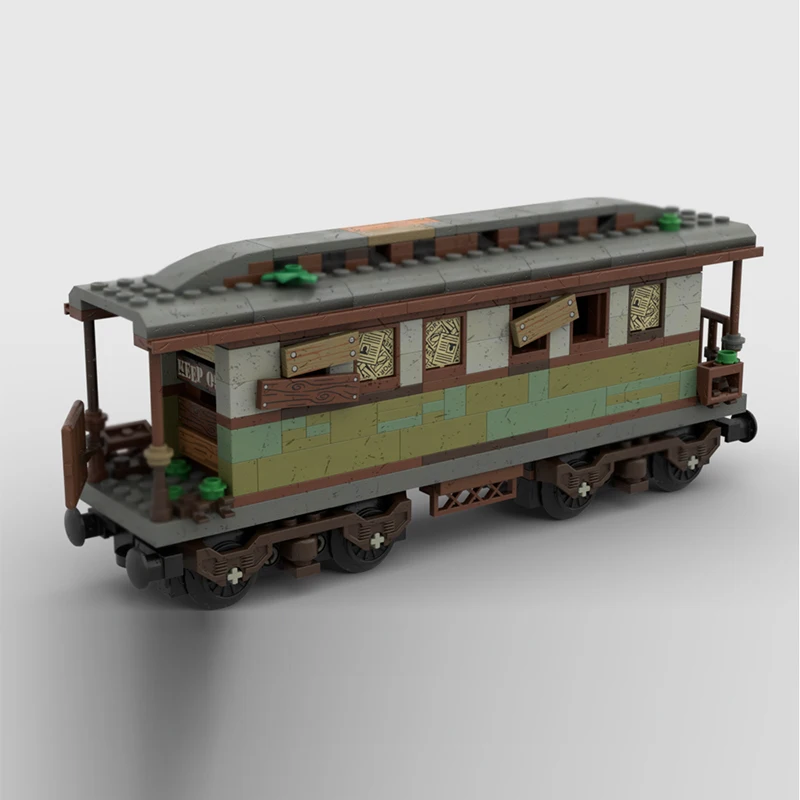 مدينة نموذج سيارة MOC قوالب بناء مهجورة مدرب السكك الحديدية النقل وحدات التكنولوجيا الهدايا عطلة تجميع ألعاب أطفال البدلة