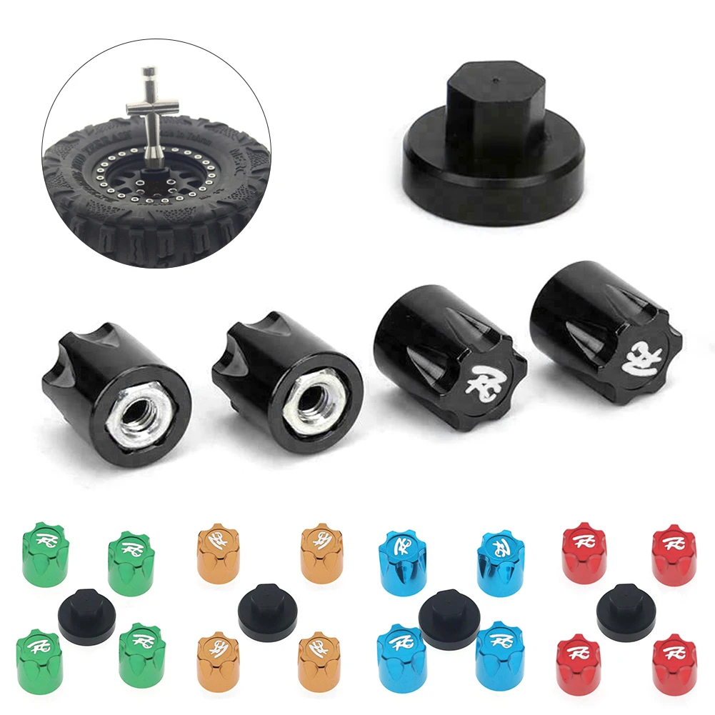 Suitable for fixing dust nuts M4 tire nuts on 1/10 scx10 trx4 model car tires