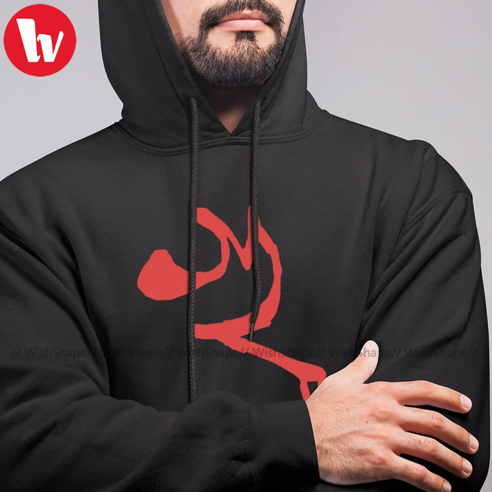 Stylish Eddsworld Hoodies Red Leader Insignia Hoodie Streetwear Winter Hoodies Long Cotton Pullover Hoodie