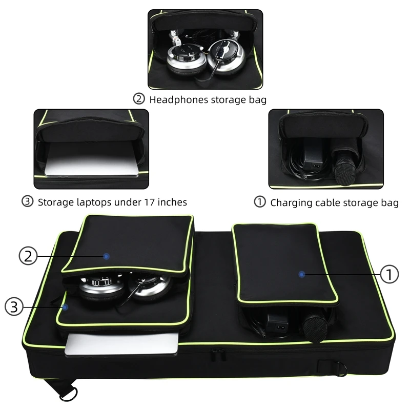 Travel Case Storage Bag For Pioneer DDJ FLX10 / DDJ 1000 / DDJ 1000SRT Portable Controller And DJ Headphone