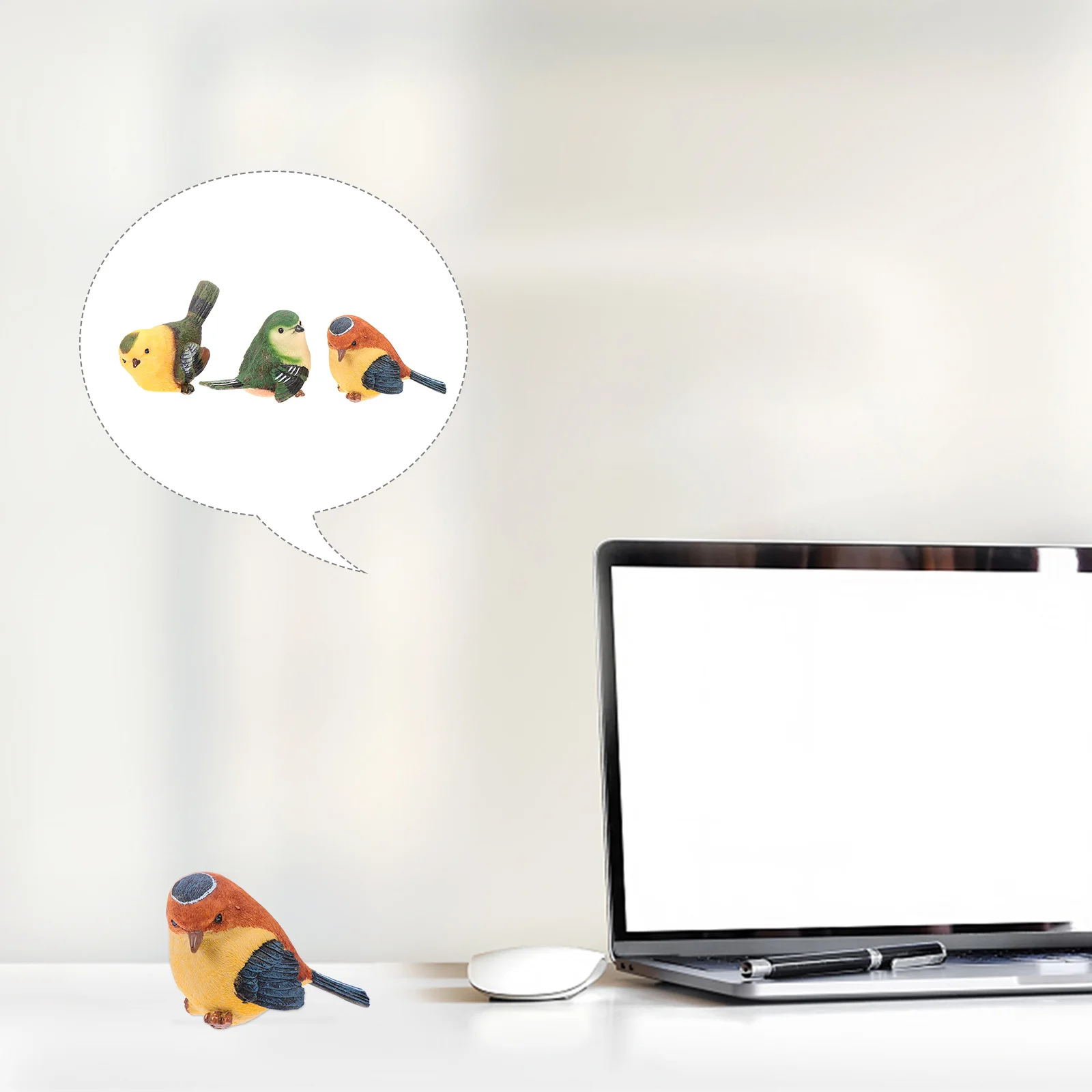 

3Pcs Colorful Small Bird Resin Crafts Lifelike Bonsai Desktop Decorations Garden Bird Figurines Decors Garden Birds