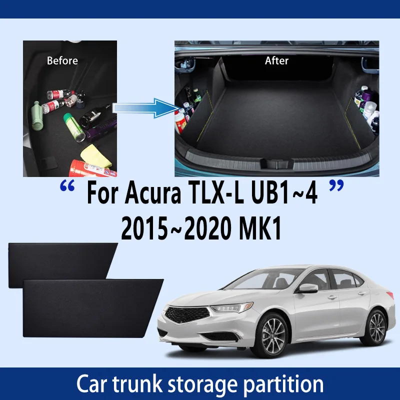 Car Accessories For Acura TLX-L UB1~4 2015~2020 MK1 Trunk Storage Partition Multifunction Storage Auto Interior Parts Organizer
