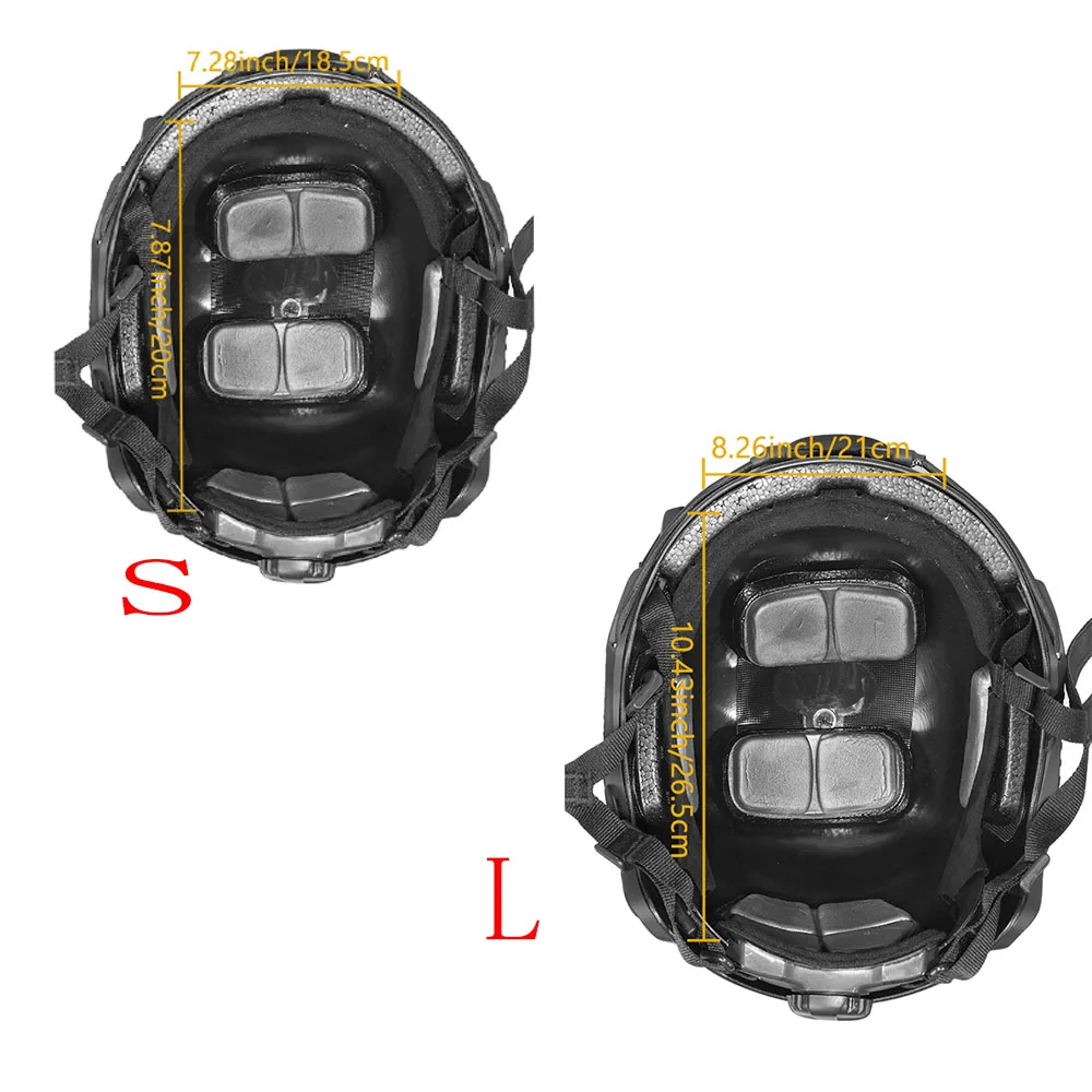 BOOIU خوذة تكتيكية سريعة MH كبيرة الحجم للحياة الحقيقية كرات الطلاء الرياضة في الهواء الطلق الصيد الرماية خوذة الباليستية العسكرية #2