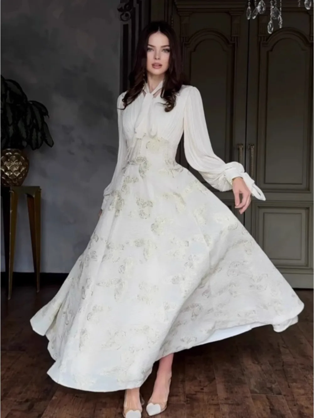 

Eid Women Dress Muslim Abaya Butterfly Print Bandage Party Long Dresses Vestidos Largos Party Caftan Jalabiya Ramadan Robe 2025