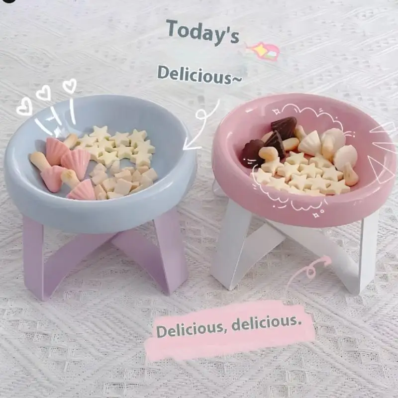 Spine Protection Pet Bowl High Feet Neck Protection Cat Bowl With Stand Pet Food Bowl Pet Supplies