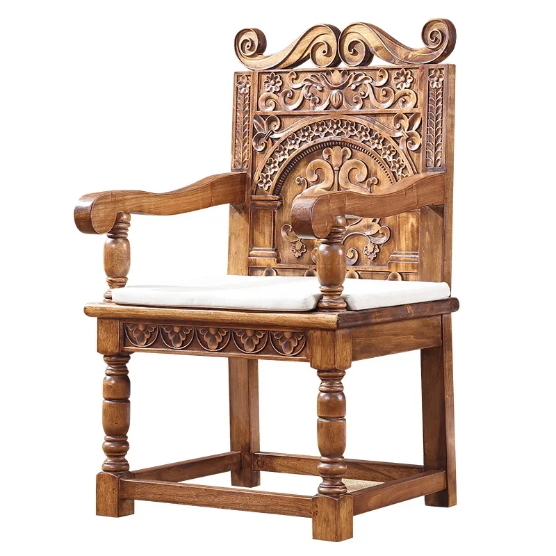 Thai wood carving chair, Chinese South East Asia style stool