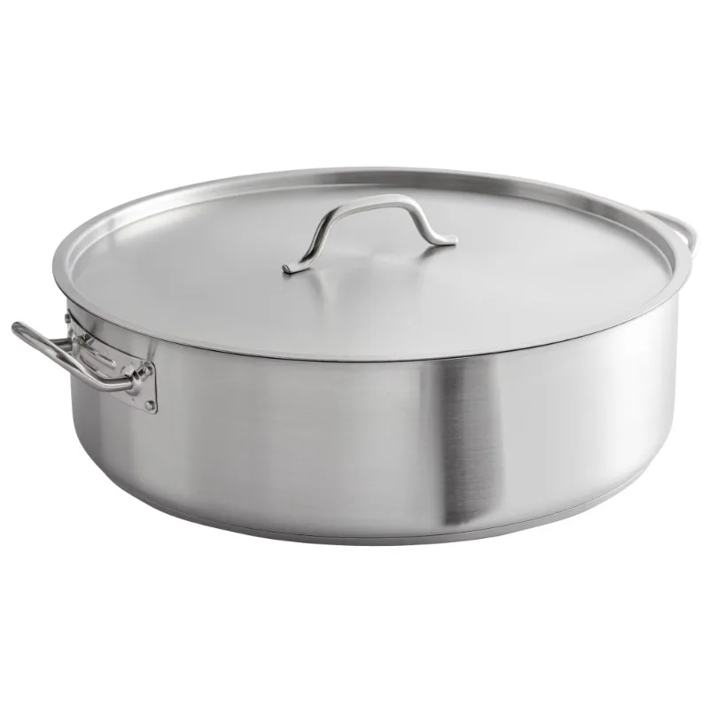 Commercial braziers/saucepans Heavy duty large induction pans Compound frying pans Cooking utensils Soup cooking pans