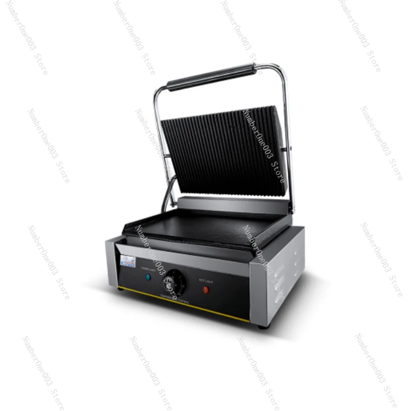 

Commercial kitchen equipment panini grill panini press grill with half Flat half Grooved top panini press sandwich grill