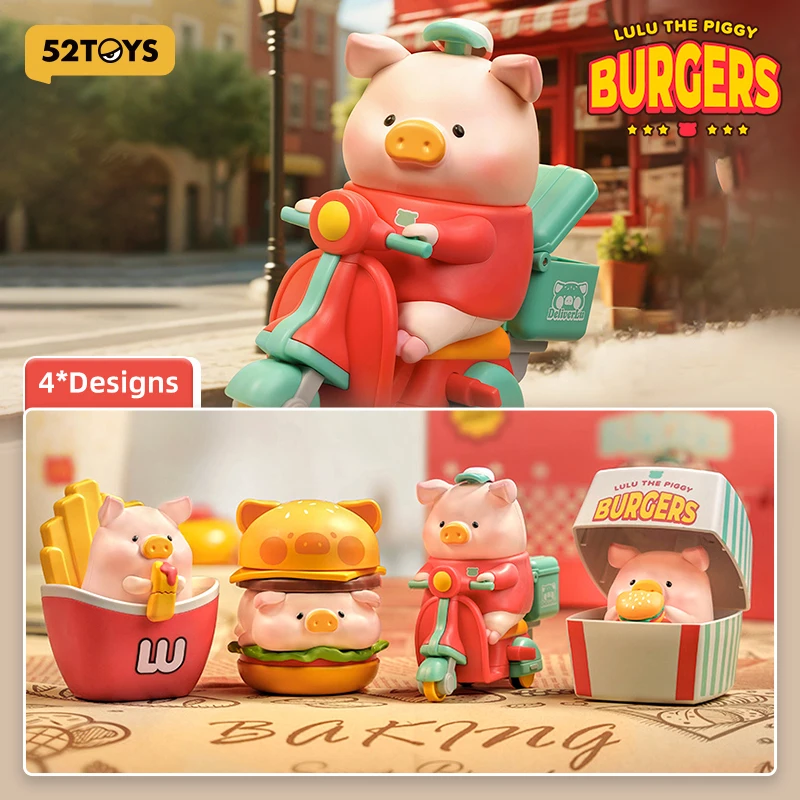 

52TOYS LuLu the Piggy-Burger Express Movable Series, 1 шт. Фигурка, случайная Коллекционная игрушка, украшение для рабочего стола, подарок