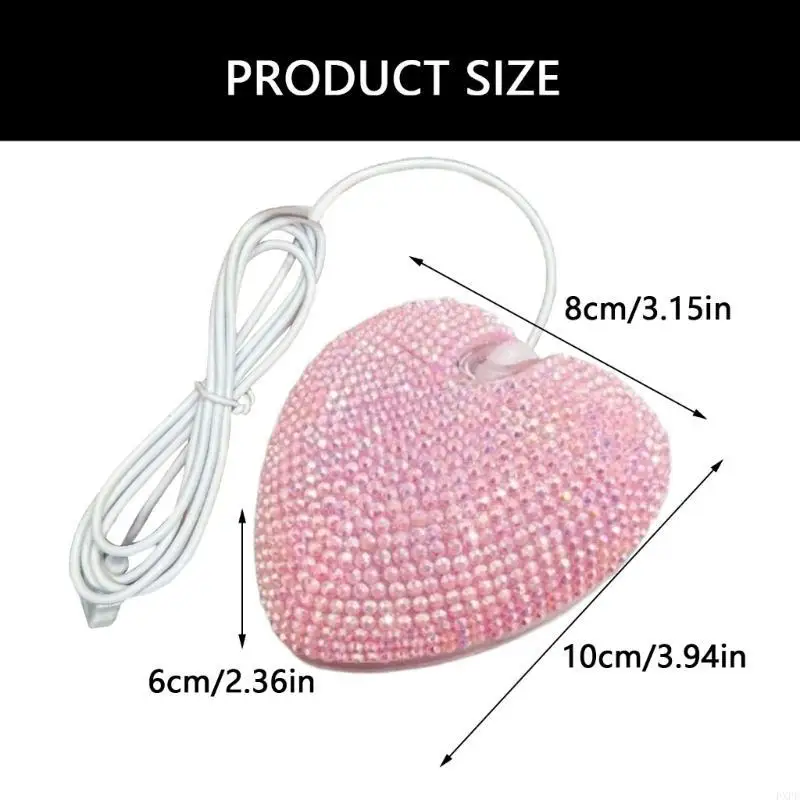 PXPE ENTILLA forma corazón corazón 2.4GHz mouse alambre ratón inalámbrico diseña ergonómicamente para para