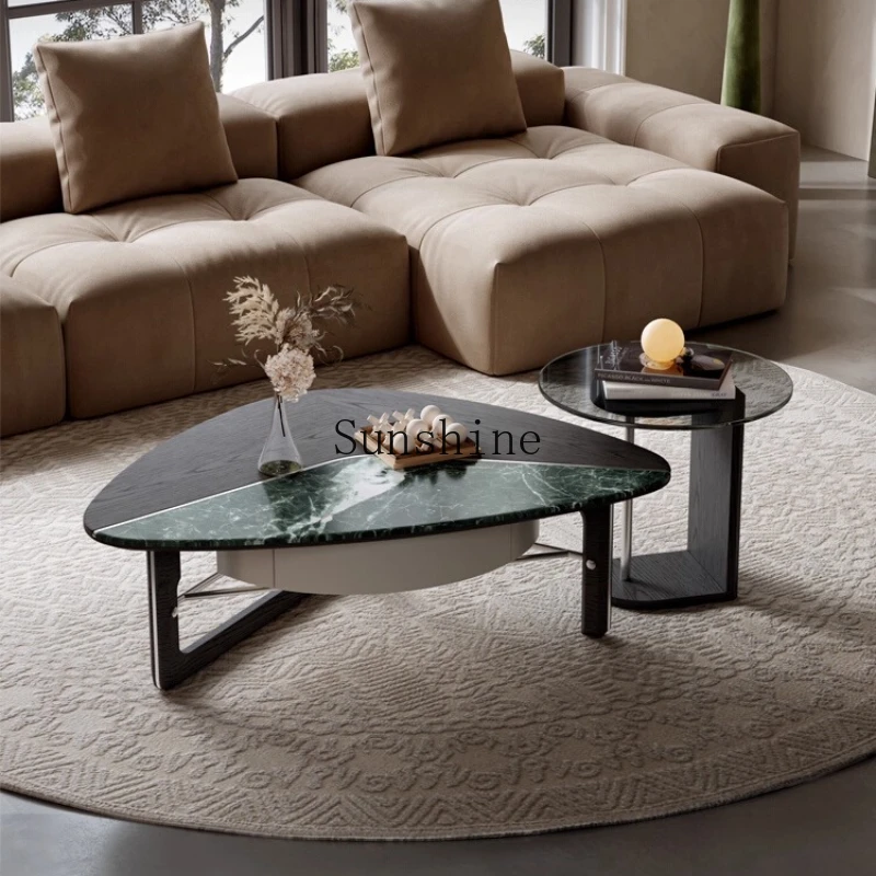 

Italian minimalist living room household small apartment coffee table design special-shaped high-end combination