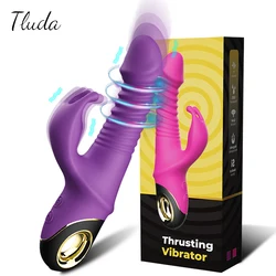 Vibrador de empuje de conejo para mujeres y adultos, estimulador automático telescópico del punto G, clítoris, masturbación femenina, Juguetes sexuales, 2022