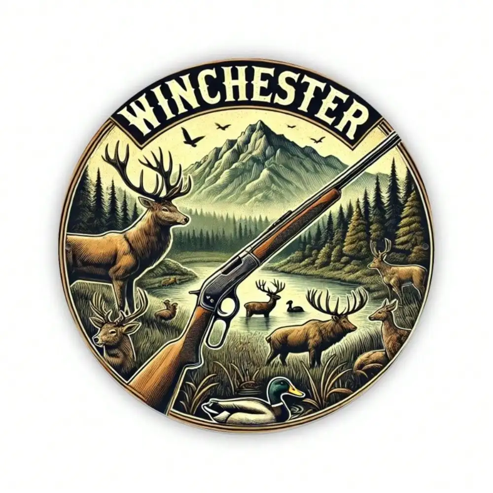 Vintage Winchester Tin Sign 8x8 Metal Wall Decor for Home Bar Man Cave Retro Anti Rust
