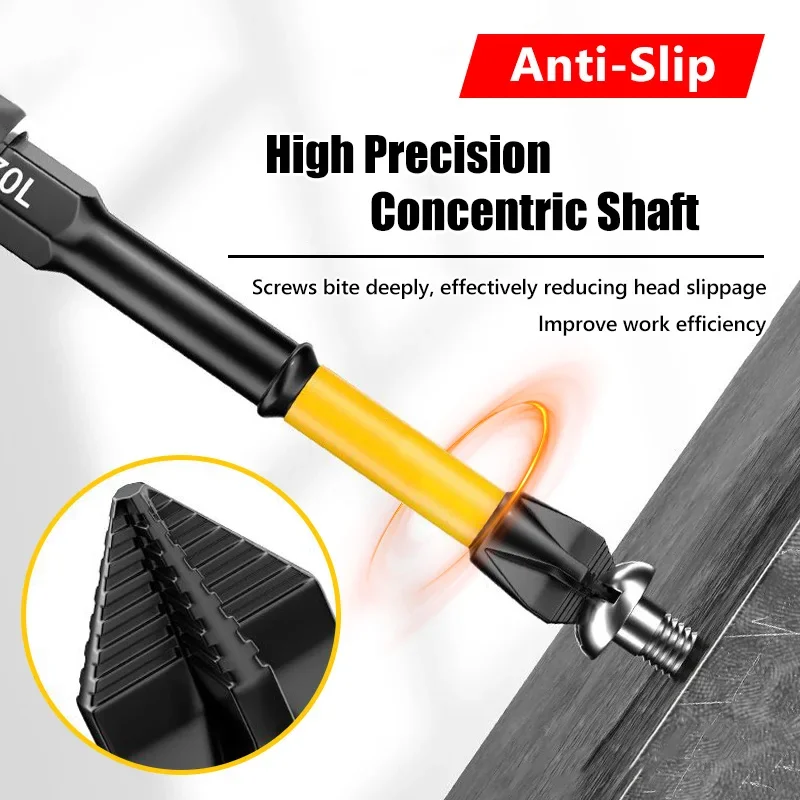 Anti-Slip and Shock-Proof Bits Screwdriver Bits High Hardness Strong Magnetic 25/50/65/70/90/150mm Ph2 Screwdriver Set