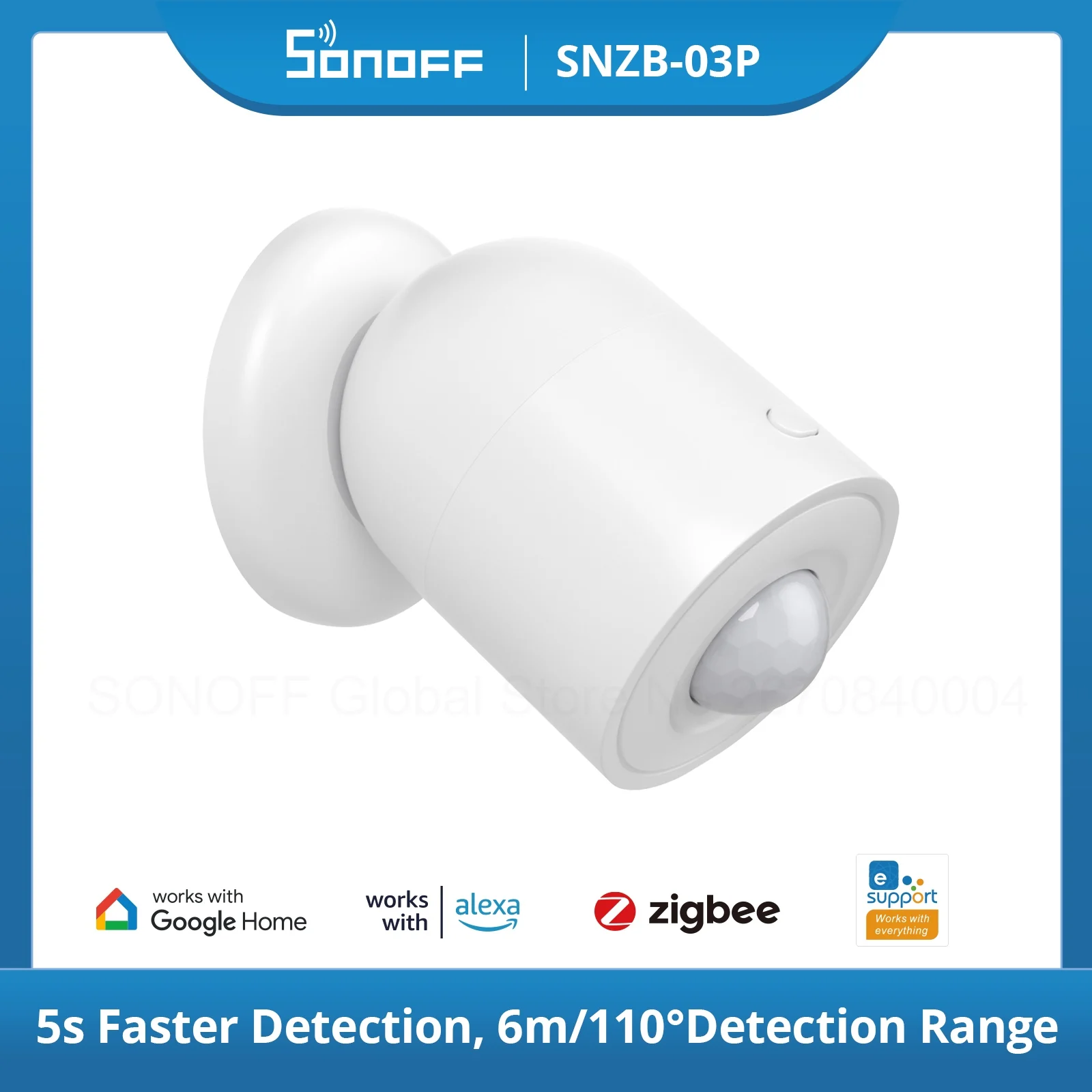 SONOFF SNZB-03P Sensor de movimiento Zigbee compatible con Zigbee 3.0 La escena inteligente local necesita Zigbee Hub a través de eWeLink Alexa