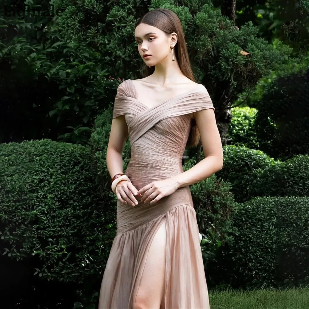 فستان سهرة طويل مكشوف الكتفين من Eightale 2025 من الشيفون الحريري لحفلات الزفاف الرسمية للحفلات الراقصة فستان حفلات دبي مخصص #2