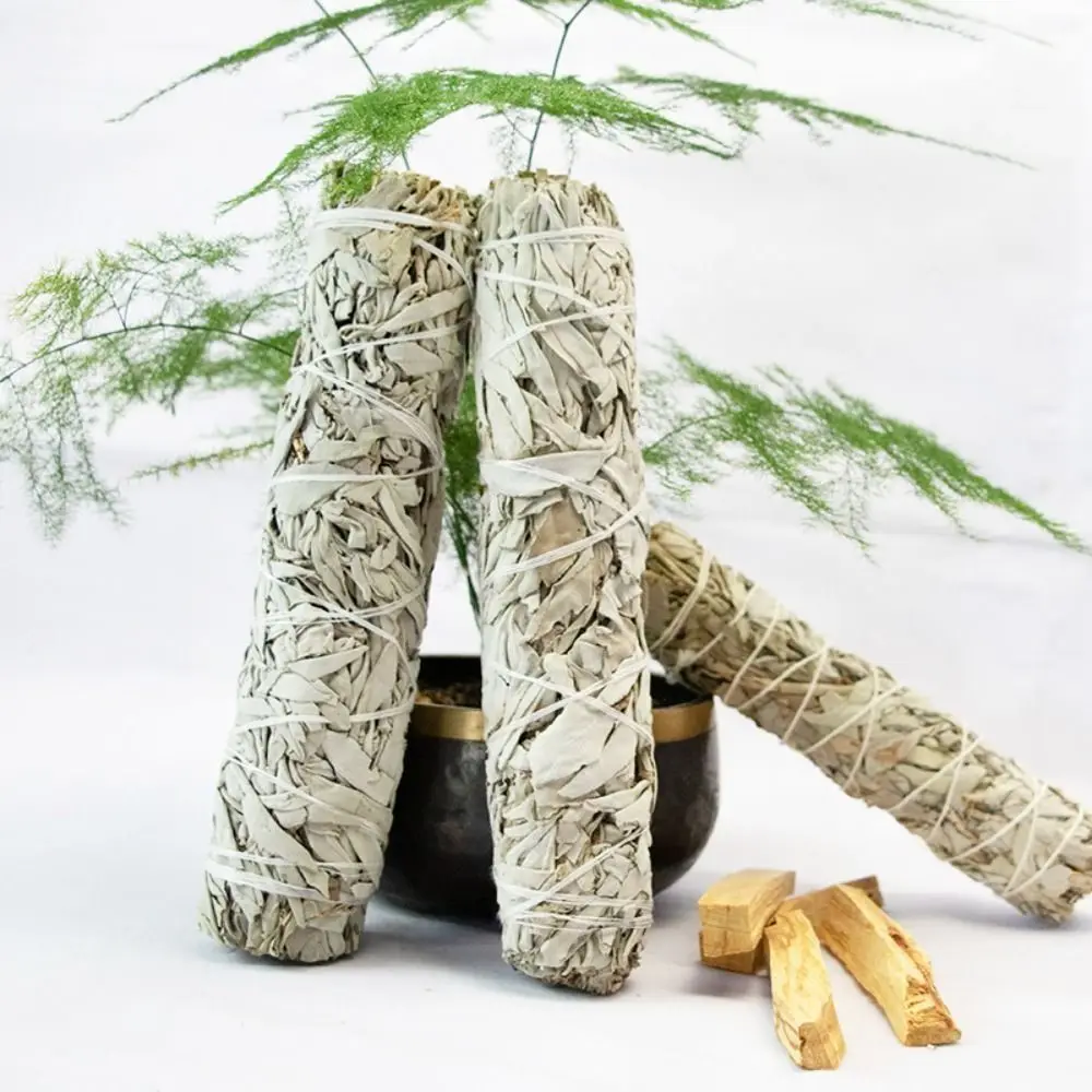 10 سنتيمتر المريمية البيضاء حزمة المحمولة العملي الروحي البخور العصي متعددة الوظائف الطاقة الطبيعية التطهير حزم اليوغا