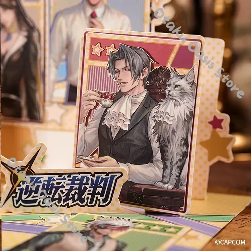 Cartes de collection officielles de haute qualité Ace Attorney, série animale : Apollo Justice, Phoenix Wright, Trucy Wright, Miles Edgeworth