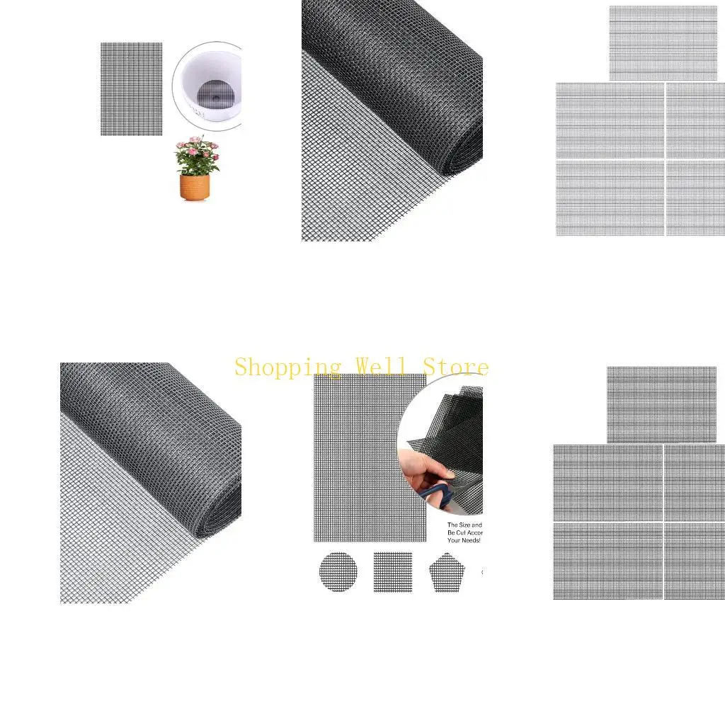 

KX4B 5 шт. садовая дренажная сетка цветочные горшки сетчатые подушечки с отверстиями Bonsais Нижние сетки коврик