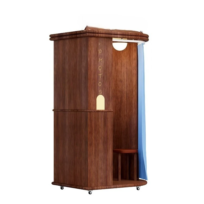 customized nordic premium selfie kiosk enclosed shell ai camera system for shopping center commercial business buyers