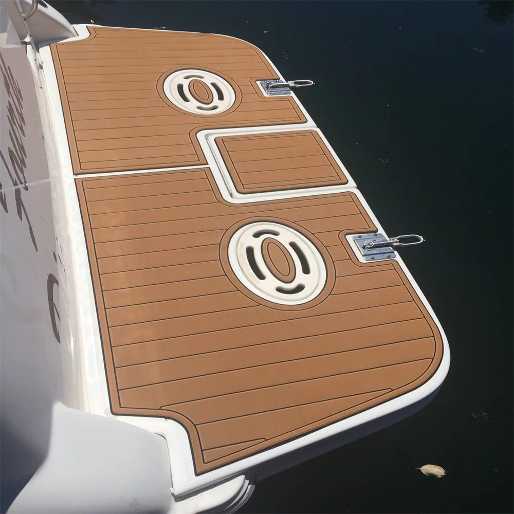 

1997 Bayliner 2855 Custom Swim Platform Boat EVA Foam Teak Deck Floor Pad Mat SeaDek MarineMat Gatorstep Style Self Adhesive