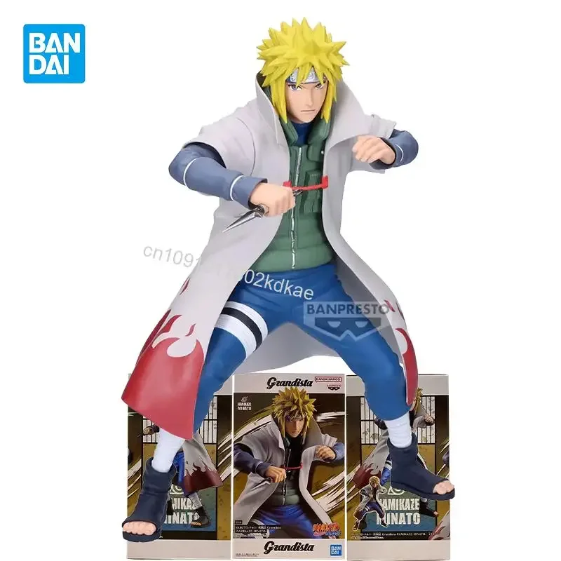 

In stock BANDAI Naruto: Shippuden Grandista Namikaze Minato Action Figure Model Toys Gift Collections Ornaments Christmas Gift