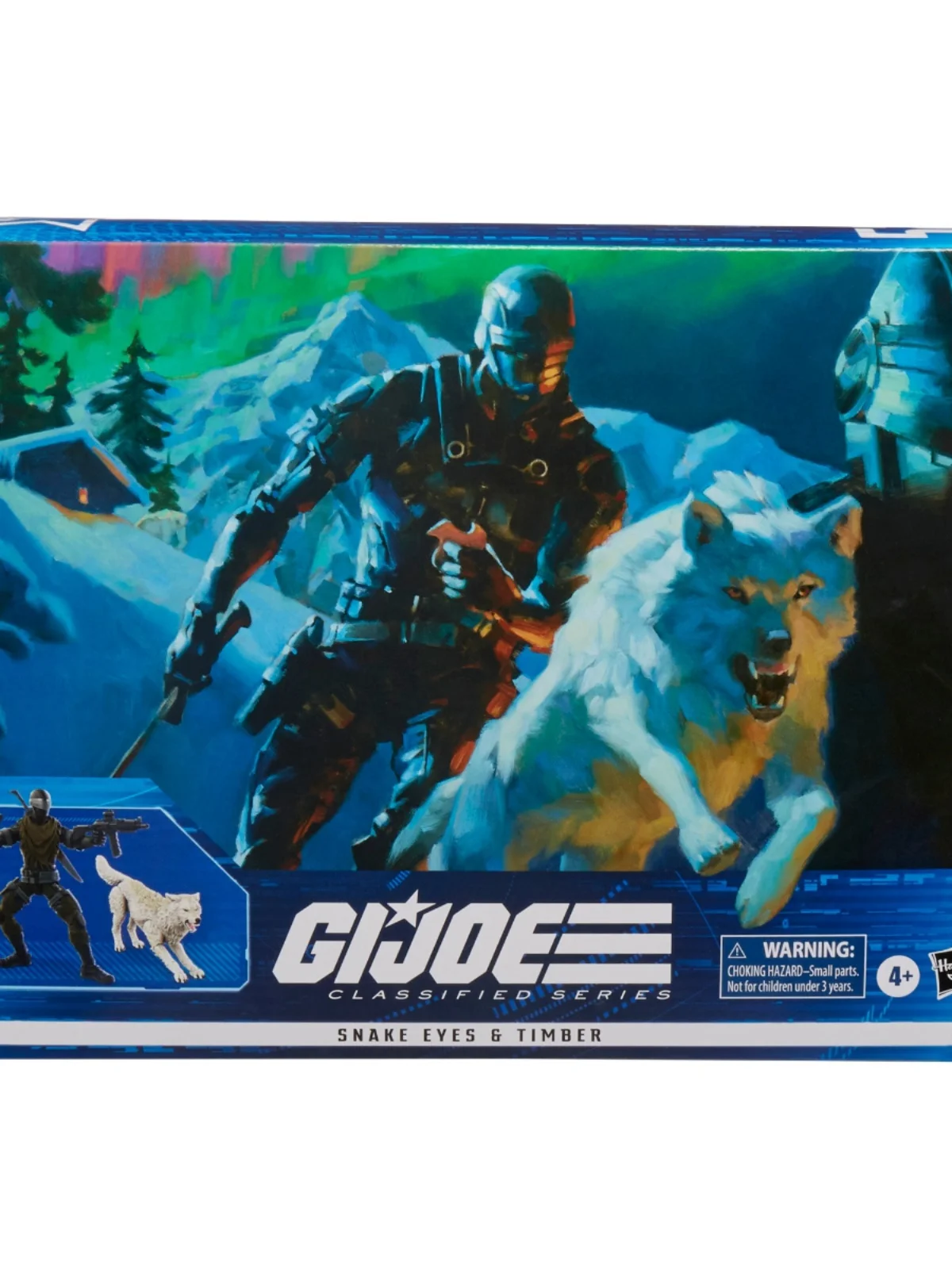 

Hasbro G.I.Joe Special Forces Snake Eye Mask Man and White Timberwolf Set 6 "movable Desktop Case Display A Boy's Birthday Gift