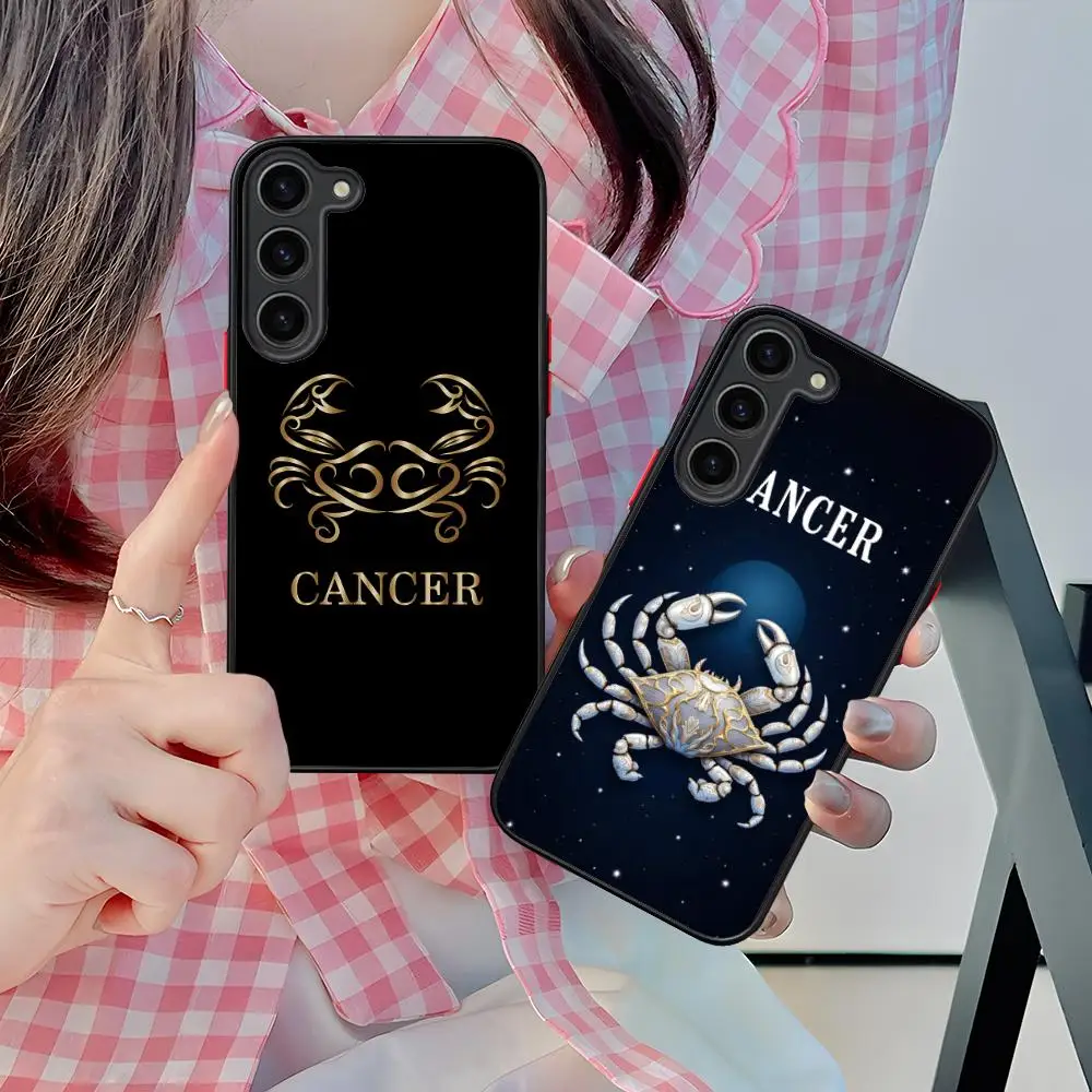 

Чехол для мобильного телефона «Знак зодиака» с раком для Samsung Galaxy S25 S24 S23 S22 S21 Plus FE, ультрацветный силиконовый чехол, роскошный чехол