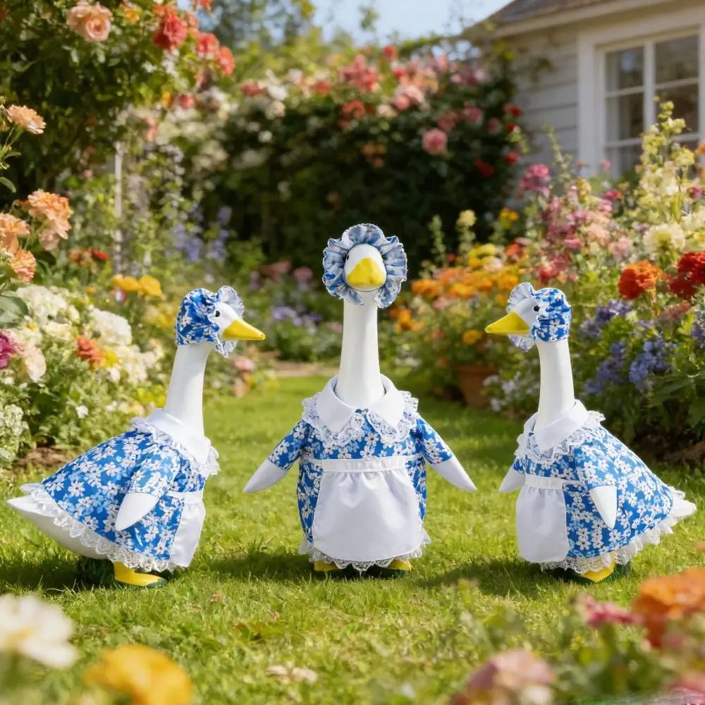 

Rural Style Easter Porch Goose Dress Funny Goose Costume Goose Hat Dress Handcrafted Goose Outfits Garden Decor Duck Clothes
