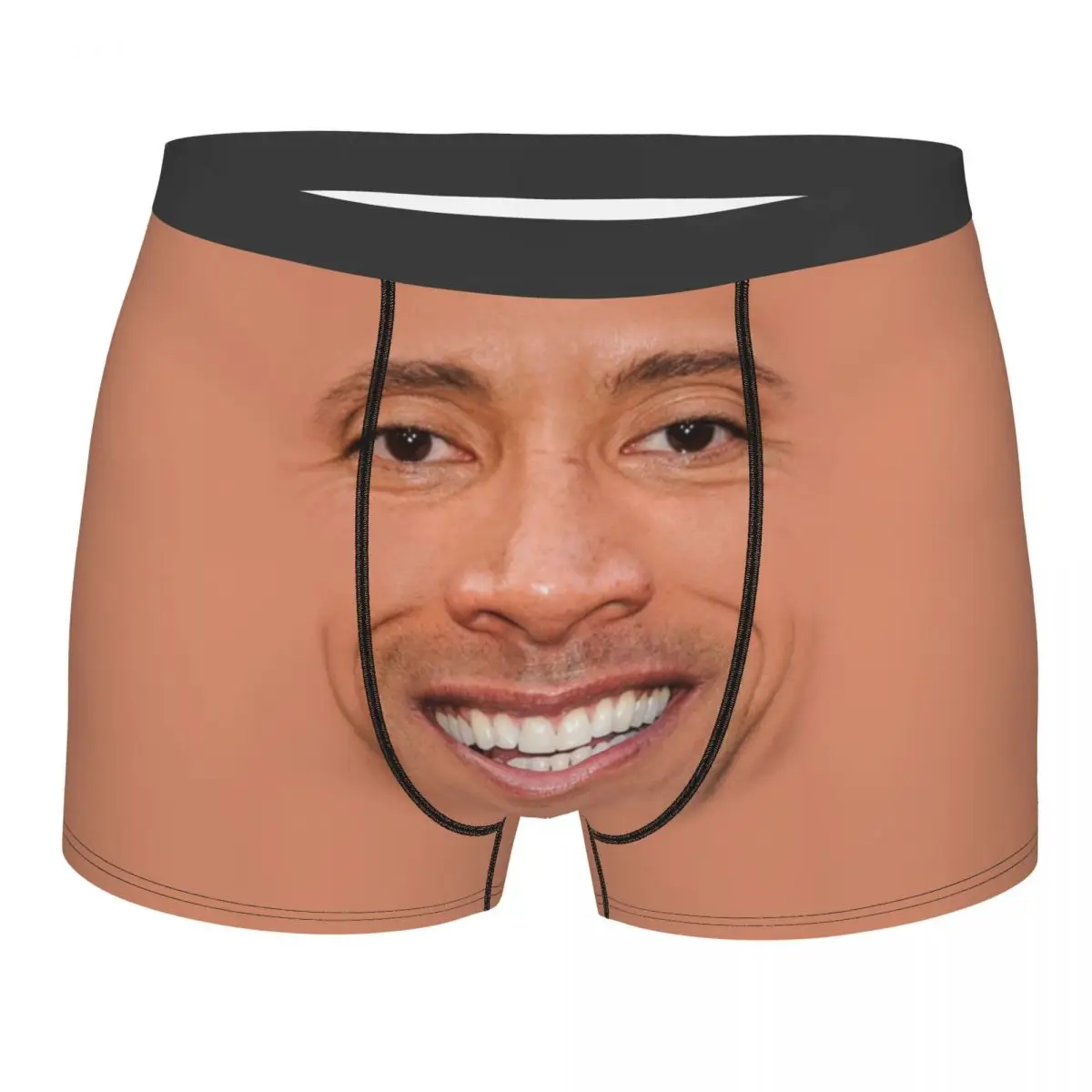 Custom Male Cool The Rock Dwayne Meme Underwear American Actor Johnson Boxer Briefs Stretch Shorts Panties Underpants