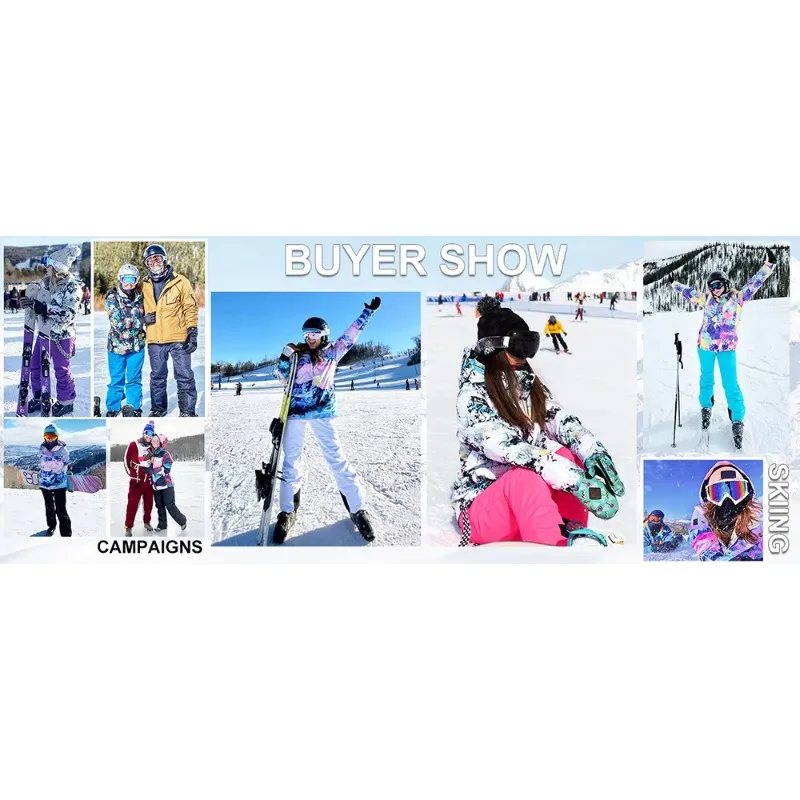 STLF الصين مصنع في الهواء الطلق بدلة تزلج مقاومة للماء سنوسويت الشتاء سترة التزلج والسراويل مجموعة بدلة الثلوج الدافئة على الجليد #6